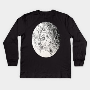 Dagon ink drawing - Lovecraftian inspired art and designs Kids Long Sleeve T-Shirt